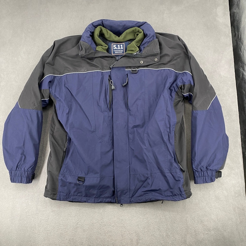 5.11 Tactical Series 48001 3-in-1 Jacket Mens 2XL Blue Black Ripstop Fleece